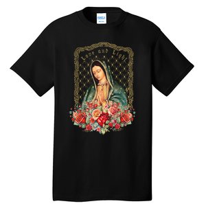 Guadalupe Love And Light Virgen De Guadalupe Gifts Tall T-Shirt