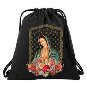 Guadalupe Love And Light Virgen De Guadalupe Gifts Drawstring Bag