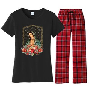 Guadalupe Love And Light Virgen De Guadalupe Gifts Women's Flannel Pajama Set