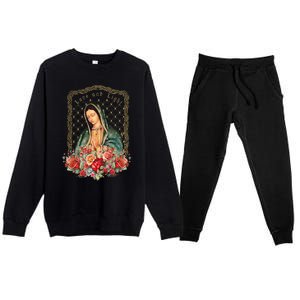 Guadalupe Love And Light Virgen De Guadalupe Gifts Premium Crewneck Sweatsuit Set