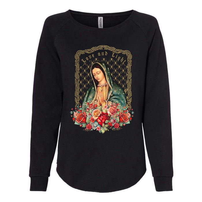 Guadalupe Love And Light Virgen De Guadalupe Gifts Womens California Wash Sweatshirt