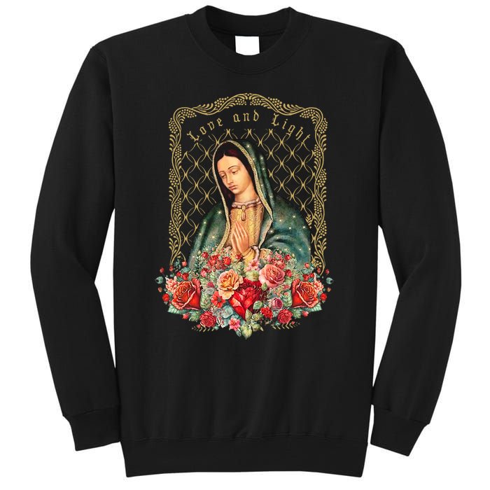 Guadalupe Love And Light Virgen De Guadalupe Gifts Tall Sweatshirt