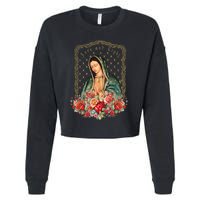 Guadalupe Love And Light Virgen De Guadalupe Gifts Cropped Pullover Crew