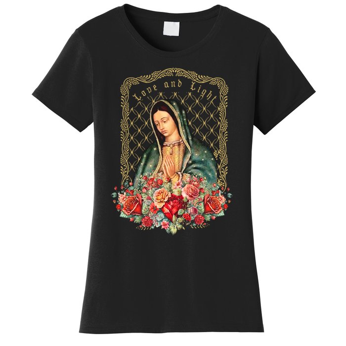 Guadalupe Love And Light Virgen De Guadalupe Gifts Women's T-Shirt