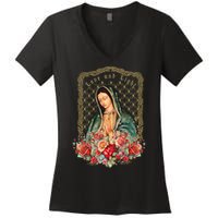 Guadalupe Love And Light Virgen De Guadalupe Gifts Women's V-Neck T-Shirt