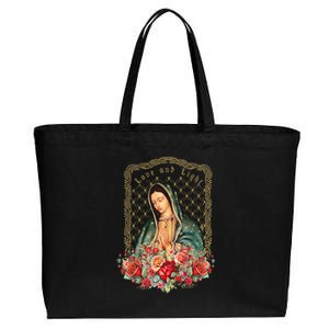 Guadalupe Love And Light Virgen De Guadalupe Gifts Cotton Canvas Jumbo Tote