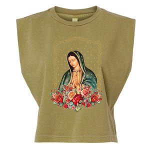 Guadalupe Love And Light Virgen De Guadalupe Gifts Garment-Dyed Women's Muscle Tee