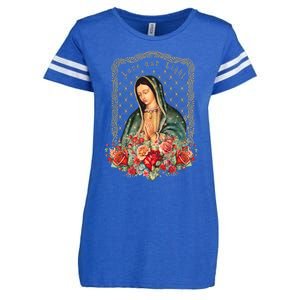 Guadalupe Love And Light Virgen De Guadalupe Gifts Enza Ladies Jersey Football T-Shirt