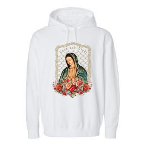 Guadalupe Love And Light Virgen De Guadalupe Gifts Garment-Dyed Fleece Hoodie