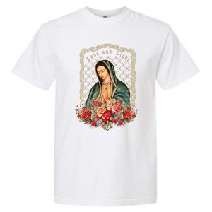 Guadalupe Love And Light Virgen De Guadalupe Gifts Garment-Dyed Heavyweight T-Shirt