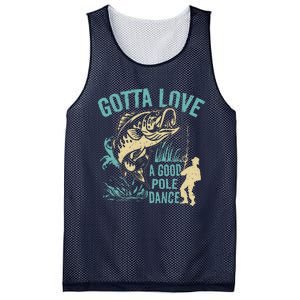 Gotta Love A Good Pole Dance Fishermen Fishing Fish Angler Mesh Reversible Basketball Jersey Tank