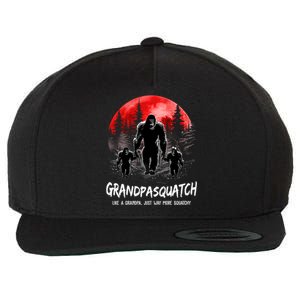 Grandpasquatch Like A Grandpa Just Way More Squatchy Funny Wool Snapback Cap