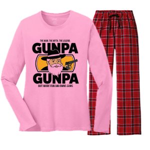 Gunpa Like A Normal Grandpa Women's Long Sleeve Flannel Pajama Set 