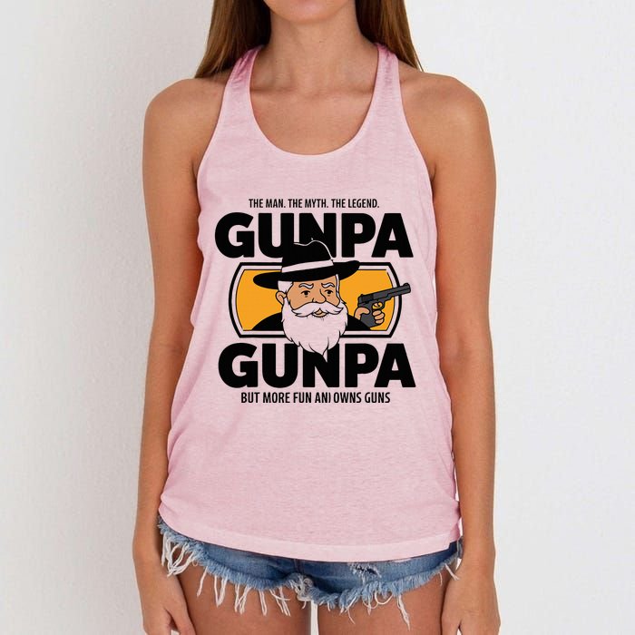 Gunpa Like A Normal Grandpa Women's Knotted Racerback Tank