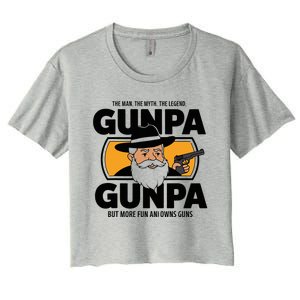 Gunpa Like A Normal Grandpa Women's Crop Top Tee