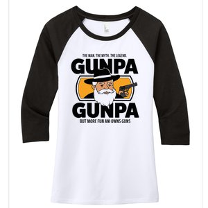 Gunpa Like A Normal Grandpa Women's Tri-Blend 3/4-Sleeve Raglan Shirt