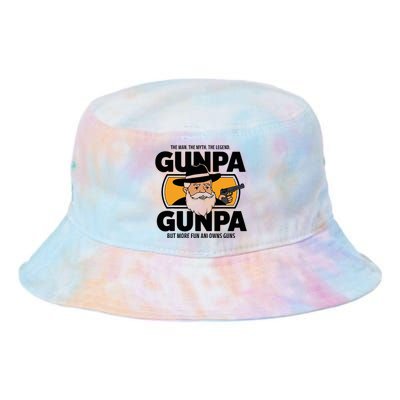 Gunpa Like A Normal Grandpa But More Fun And Owns Guns Tie Dye Newport Bucket Hat