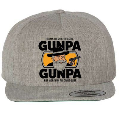 Gunpa Like A Normal Grandpa But More Fun And Owns Guns Wool Snapback Cap