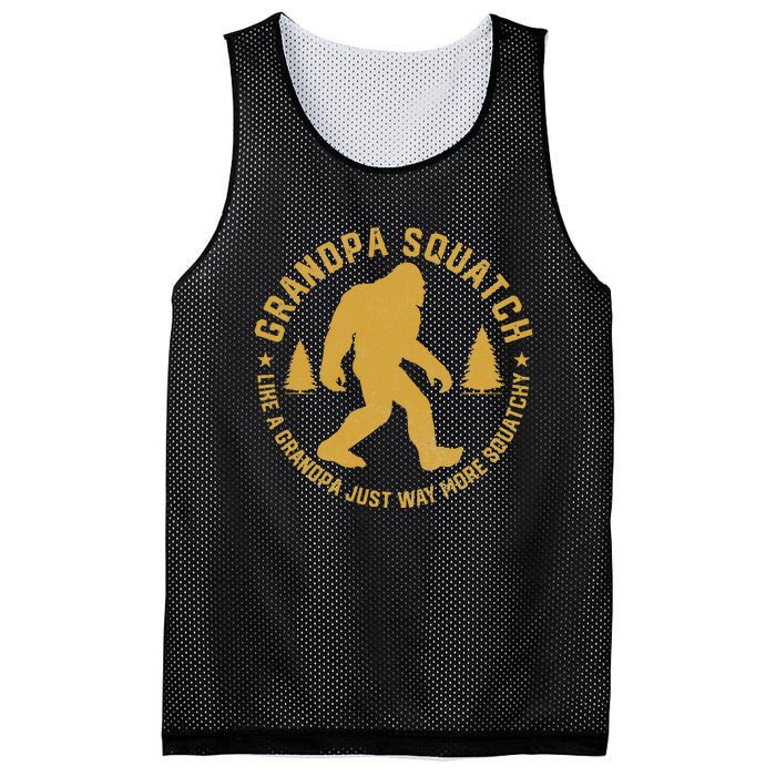 Grandpasquatch Like A Grandpa Just More Squatchy Mesh Reversible Basketball Jersey Tank