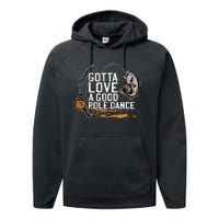 Gotta Love A Good Pole Dance Fisher Fishing Fish Angler Performance Fleece Hoodie