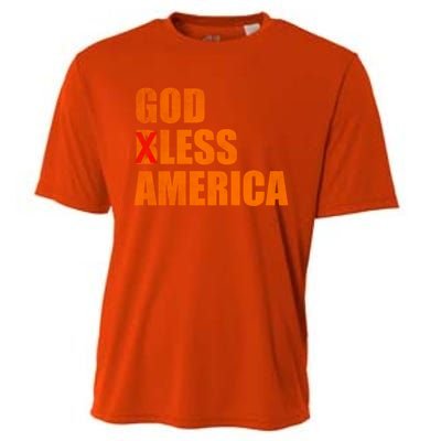 God Less America God Bless America Gift Cooling Performance Crew T-Shirt