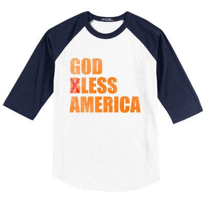 God Less America God Bless America Gift Baseball Sleeve Shirt