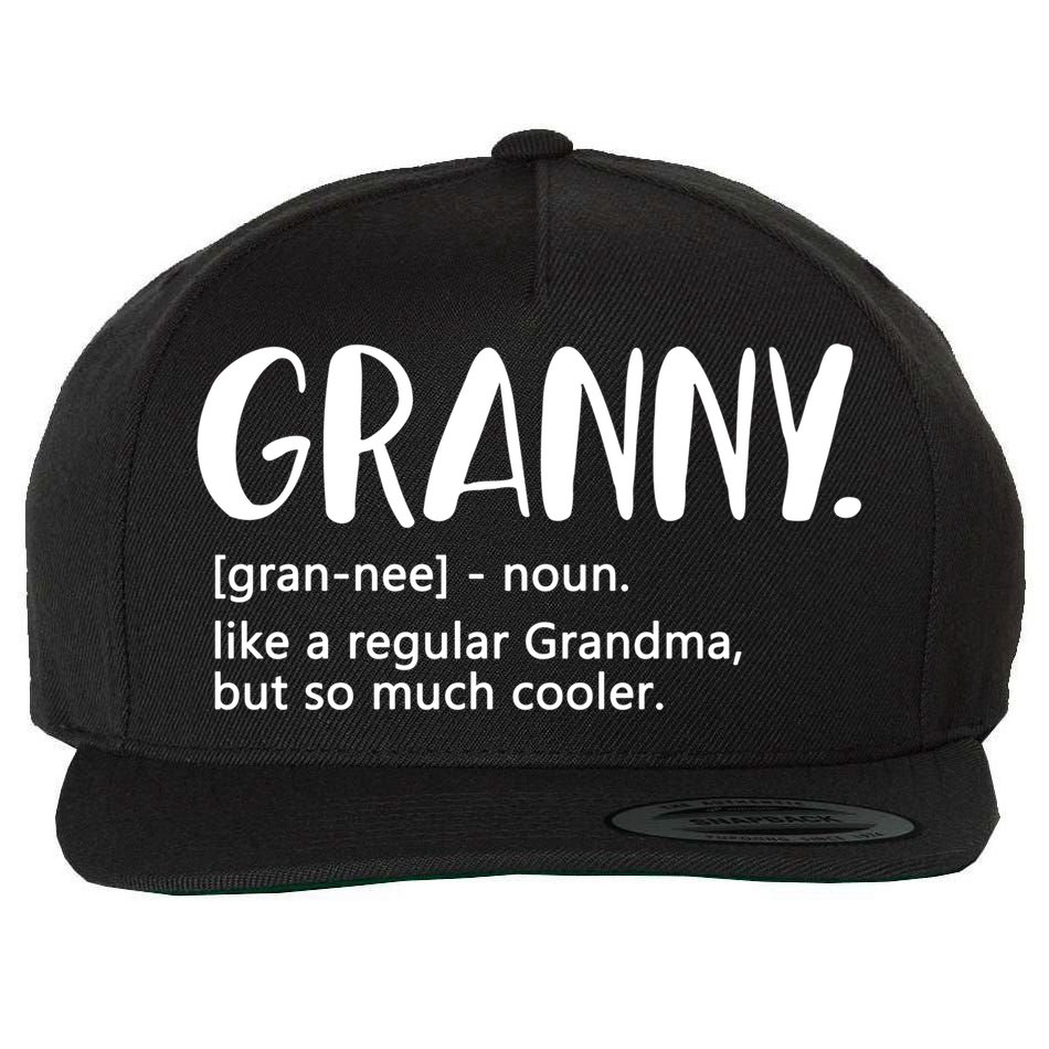 Granny Like A Regular Grandma But Cooler Mothers Day Granny Gift Wool Snapback Cap