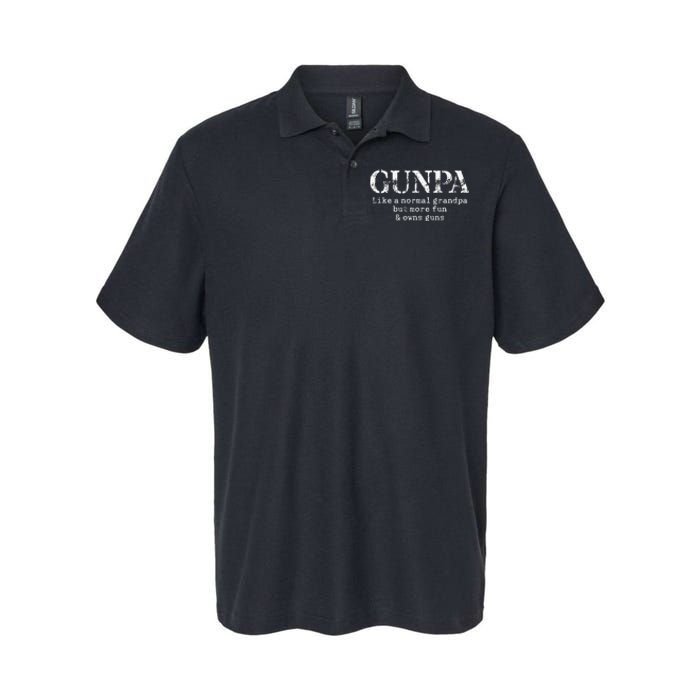 Gunpa Like A Normal Grandpa But More Fun And Owns Guns Gift Softstyle Adult Sport Polo