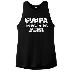 Gunpa Like A Normal Grandpa But More Fun And Owns Guns Ladies PosiCharge Tri-Blend Wicking Tank