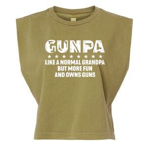 Gunpa Like A Normal Grandpa But More Fun And Owns Guns Garment-Dyed Women's Muscle Tee