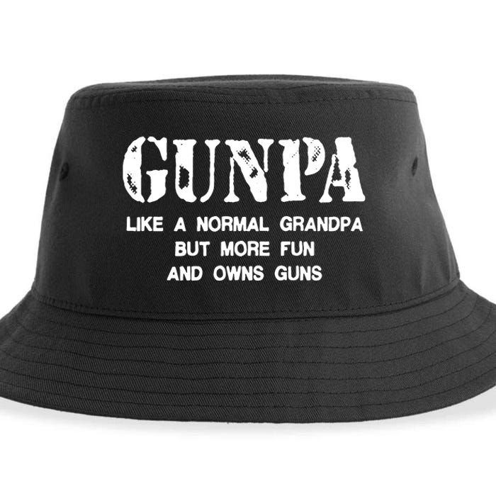 Gunpa Like A Normal Grandpa But More Fun And Owns Guns Sustainable Bucket Hat