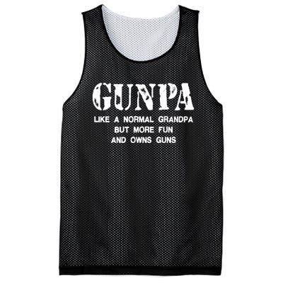 Gunpa Like A Normal Grandpa But More Fun And Owns Guns Mesh Reversible Basketball Jersey Tank