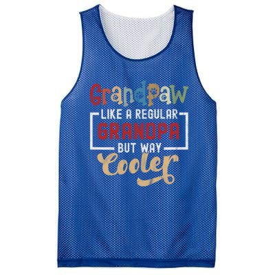 Grandpaw Like A Regular Grandpa But Cooler Funny Dog Grandpa Cute Gift Mesh Reversible Basketball Jersey Tank