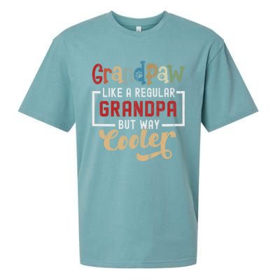 Grandpaw Like A Regular Grandpa But Cooler Funny Dog Grandpa Cute Gift Sueded Cloud Jersey T-Shirt