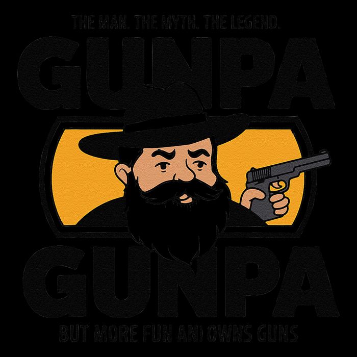 Gunpa Like A Normal Grandpa But More Fun And Owns Guns Flat Bill Trucker Hat
