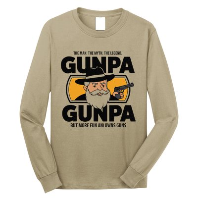 Gunpa Like A Normal Grandpa But More Fun And Owns Guns Long Sleeve Shirt