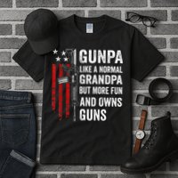 Gunpa Like A Normal Grandpa But More Fun And Owns Guns Tall T-Shirt