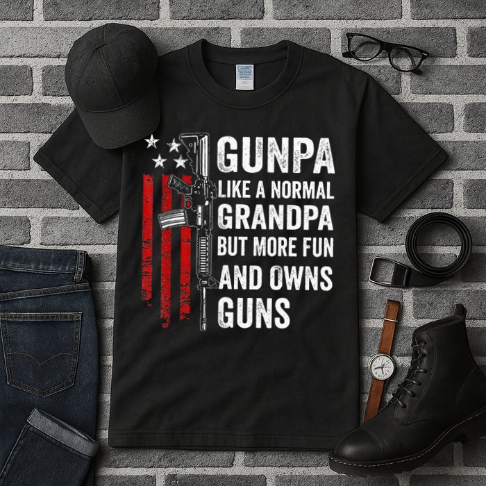Gunpa Like A Normal Grandpa But More Fun And Owns Guns Tall T-Shirt