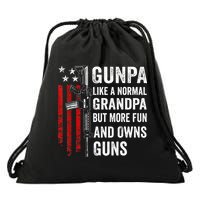 Gunpa Like A Normal Grandpa But More Fun And Owns Guns Drawstring Bag