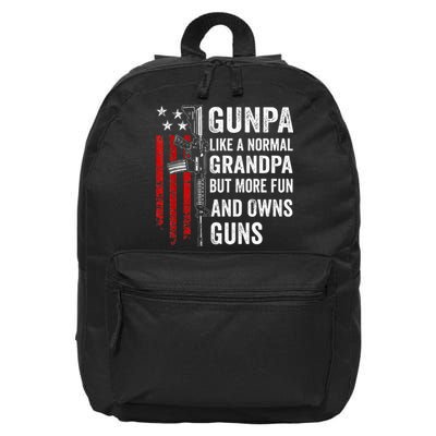 Gunpa Like A Normal Grandpa But More Fun And Owns Guns 16 in Basic Backpack