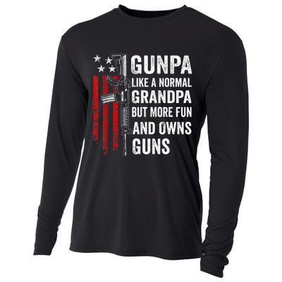 Gunpa Like A Normal Grandpa But More Fun And Owns Guns Cooling Performance Long Sleeve Crew