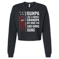 Gunpa Like A Normal Grandpa But More Fun And Owns Guns Cropped Pullover Crew