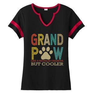 Grandpaw Like A Regular Grandpa But Cooler Funny Fathers Day Great Gift Ladies Halftime Notch Neck Tee