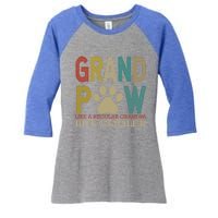 Grandpaw Like A Regular Grandpa But Cooler Funny Fathers Day Great Gift Women's Tri-Blend 3/4-Sleeve Raglan Shirt