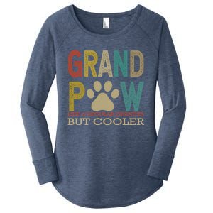 Grandpaw Like A Regular Grandpa But Cooler Funny Fathers Day Great Gift Women's Perfect Tri Tunic Long Sleeve Shirt