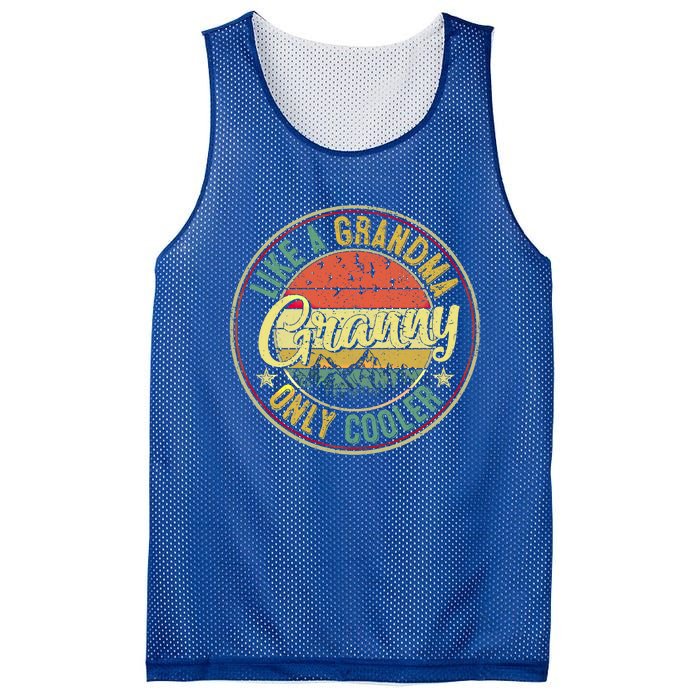 Granny Like A Grandma Only Cooler Vintage Mothers Day Gift Mesh Reversible Basketball Jersey Tank