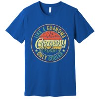 Granny Like A Grandma Only Cooler Vintage Mothers Day Gift Premium T-Shirt