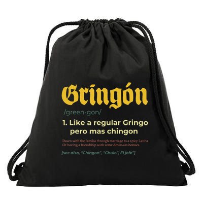 Gringon Like A Regular Vintage Funny GringóN Definition Drawstring Bag