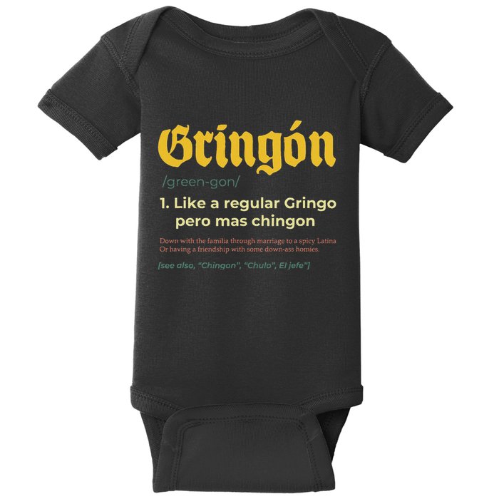 Gringon Like A Regular Vintage Funny GringóN Definition Baby Bodysuit