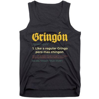 Gringon Like A Regular Vintage Funny GringóN Definition Tank Top